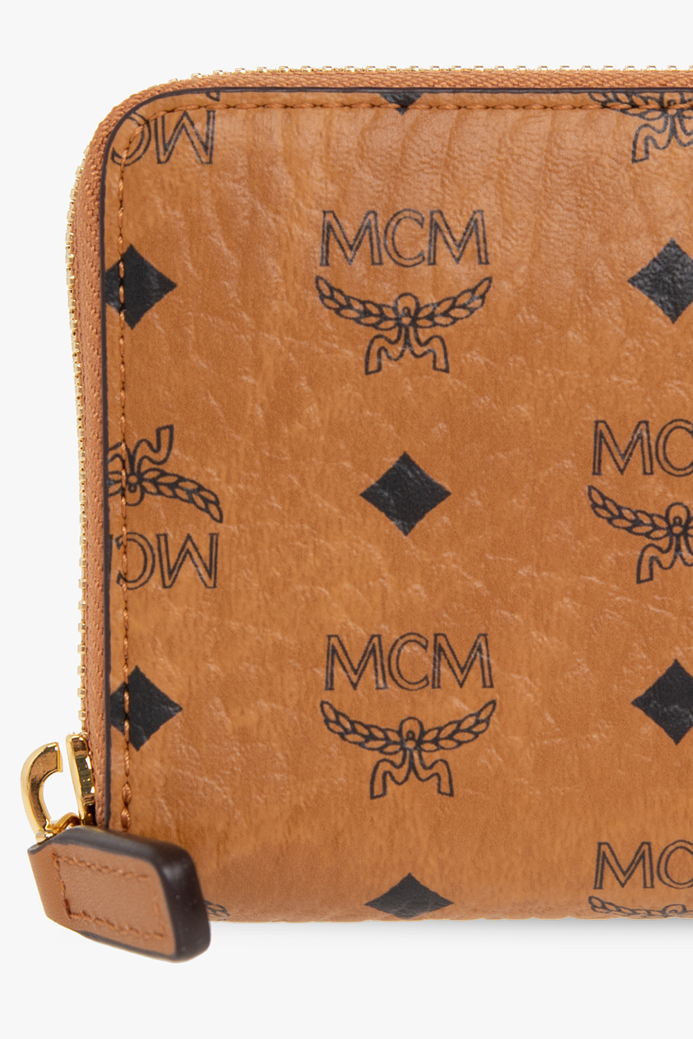 Mcm cognac wallet sale